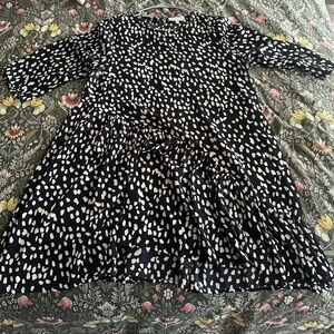 Hayden Black and White Asymmetrical Dress